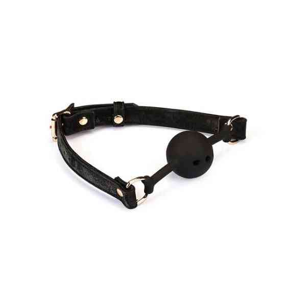 Воздухопроницаемый кляп Liebe Seele Boudoir Amor Ball Gag Black, силиконовый шарик, диаметр 4,3 см Sex Aura Киев