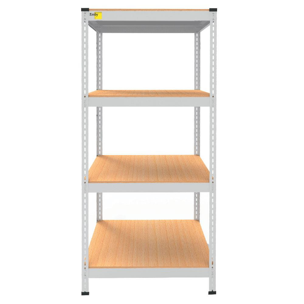 Металевий стелаж Emby Light Series (розмір 1500х900x600мм) 4 полиці ДСП до 100кг Білий Київ - фото 2