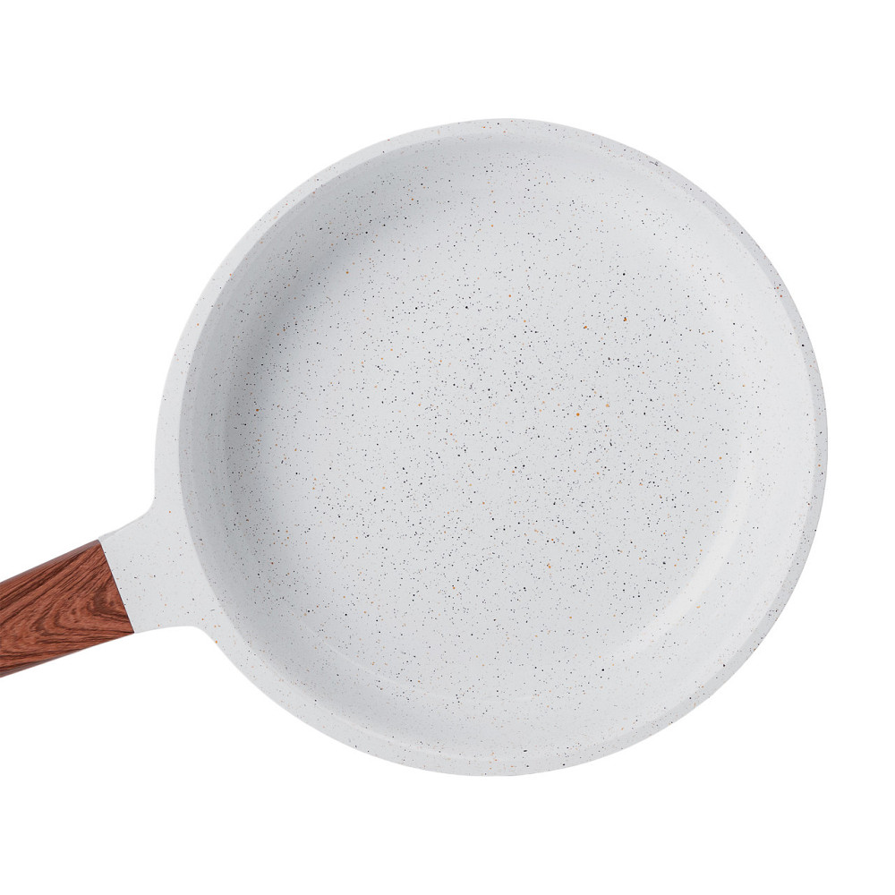 Алюмінієва сковорода з керамічним покриттям антипригарним 2 л Ø 24 см біла MGC HP-4-466 Коломия - фото 2