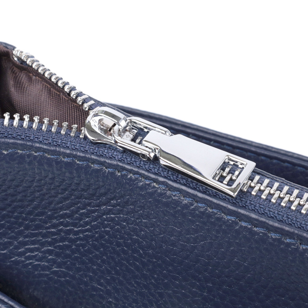 Надежная сумка для женщин на три отделения из натуральной кожи Vintage 22806 Синий Киев - изображение 6