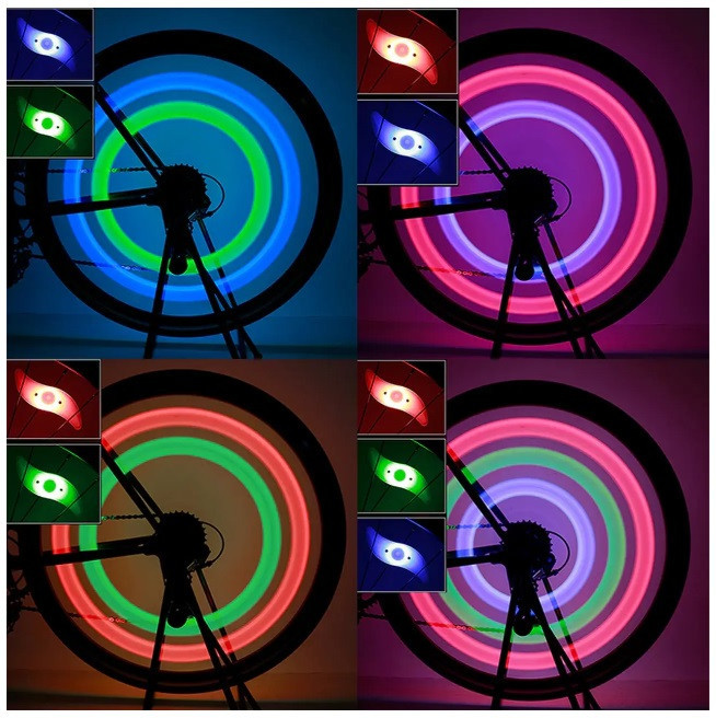 Светодиодный маячок на спице велосипеда 1 шт. с регулировкой цветов Бровары - изображение 7