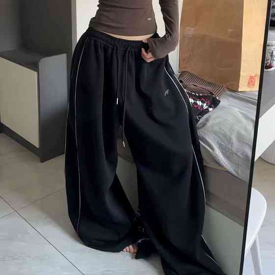 Жіночі стильні та ультрамодні широкі штани тринитка на флісі Одеса