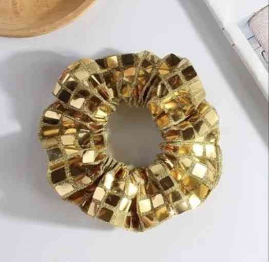 Гумка для волосся срібляста Золотистий Смела