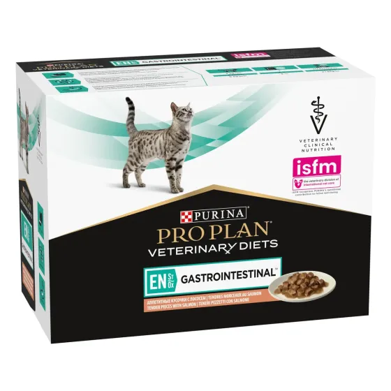 Упаковка Purina Pro Plan Veterinary Diets Gastrointestinal  з лососем для кішок при хворобах ШКТ 10 x 85 г Вінниця