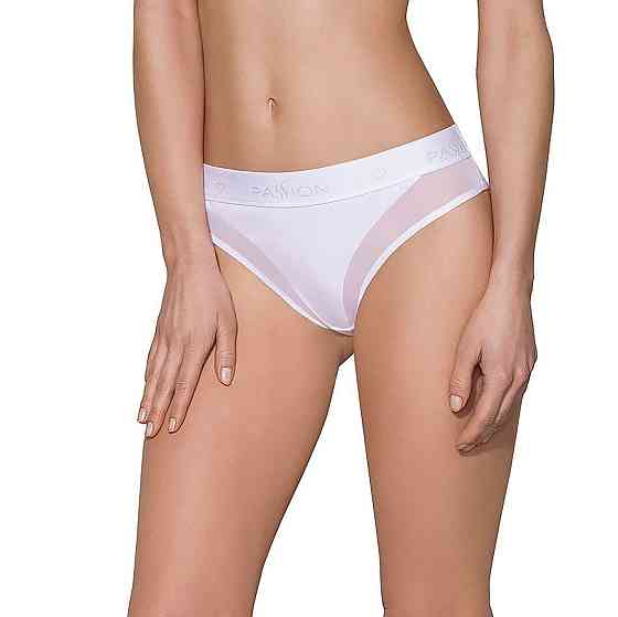 Трусики з прозорою вставкою Passion PS002 PANTIES L, white Sex Aura Київ