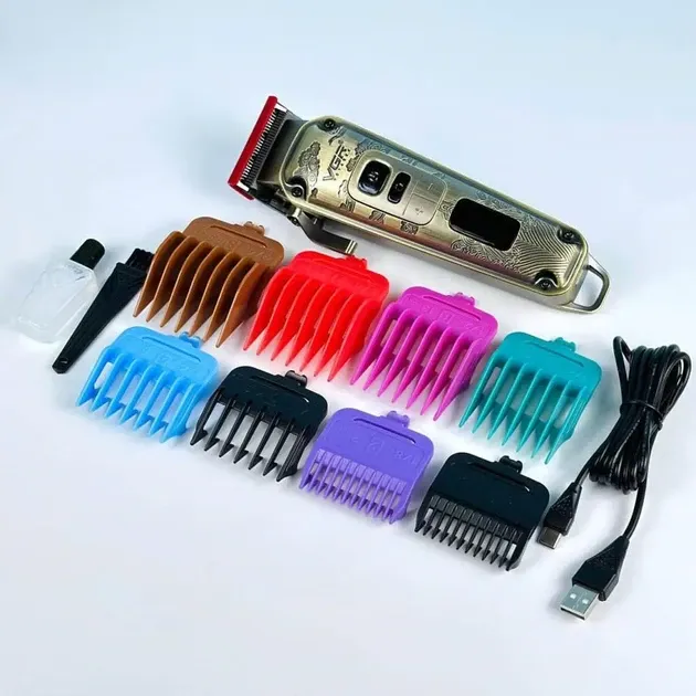 Аккумуляторная беспроводная машинка - триммер для стрижки волос VGR V005 8 насадок для длины Одесса - изображение 5