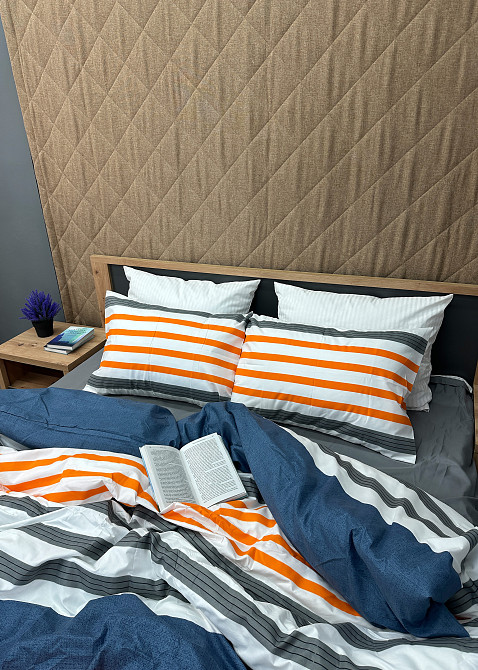 Комплект постельного белья, Decorator Larsson Полуторный 145х215 разноцветная полоска (88-008) Киев - изображение 8