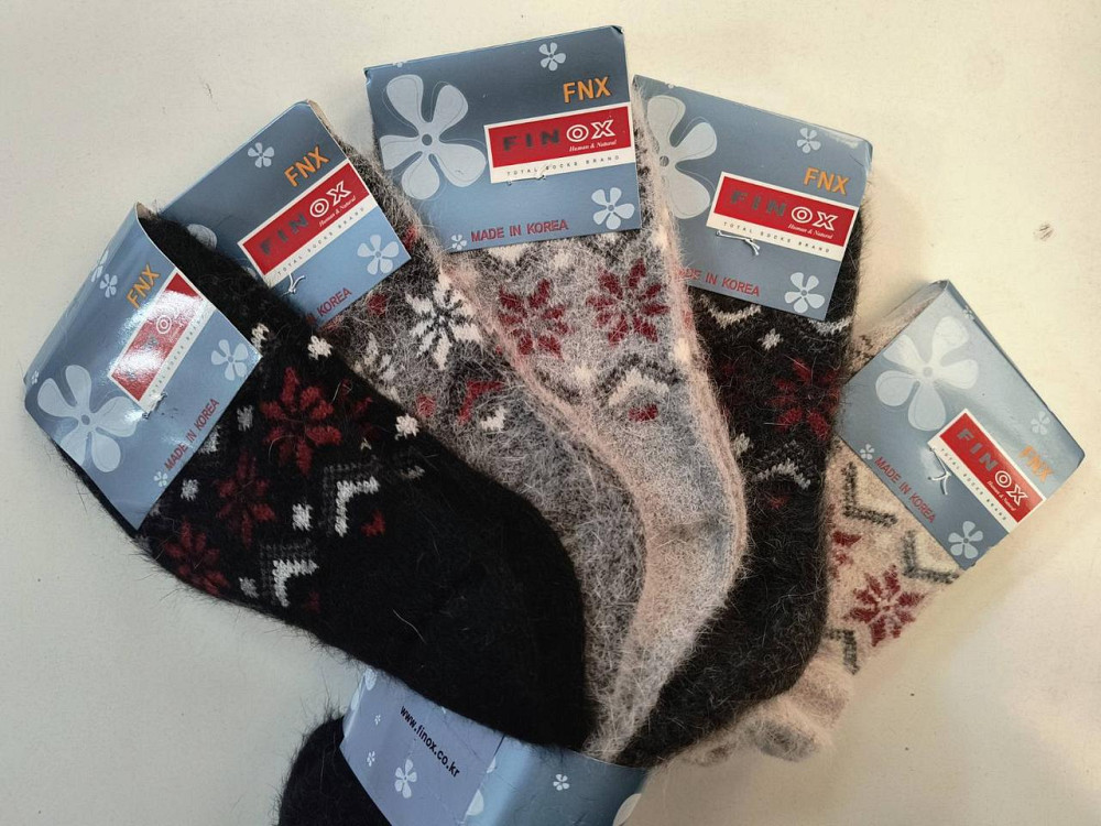 Зимние женские носки Корея Finox ангора (3 шт в наборе) размер 36-40 Киев - изображение 4