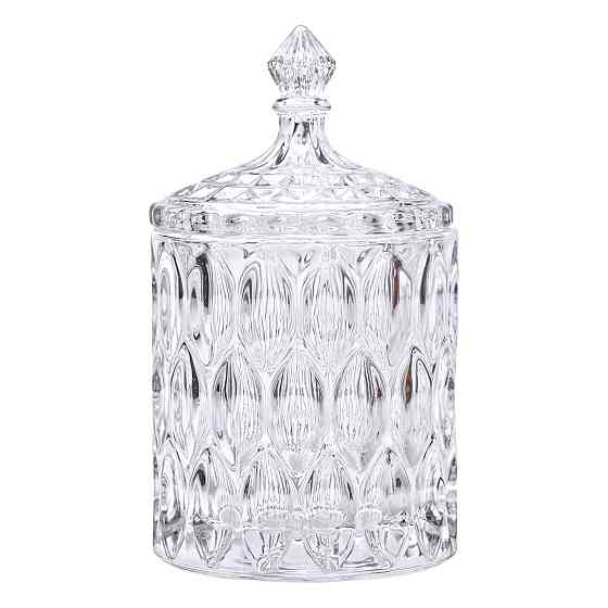 Yiwu Цукорниця з кришкою Ø 7.5 см ваза цукорниця кругла скляна HP-4-102 Київ