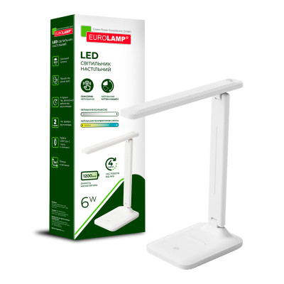 Настільна лампа Eurolamp LED SMART 6W 410lm 2800-6500K 1200mAh (LED-TLB-6W(white)) Вінниця - фото 2