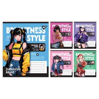 Зошит Yes Brightness style А5 48 аркушів лінія (767762) Вінниця - фото 1