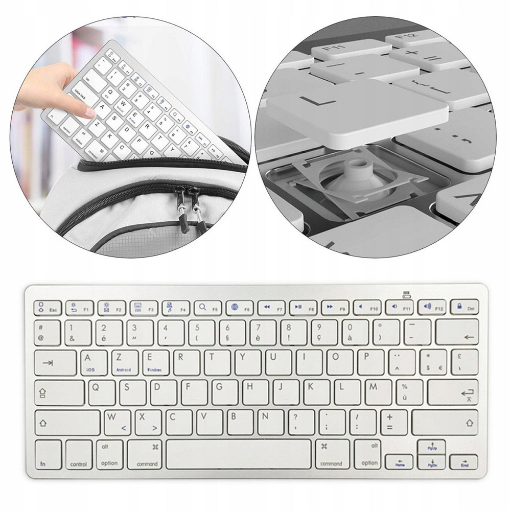 Бездротова Bluetooth-клавіатура KEYBOARD X5: ультратонка ультракомпактна клавіатура для ПК, планшета, ТВ Одеса - фото 5