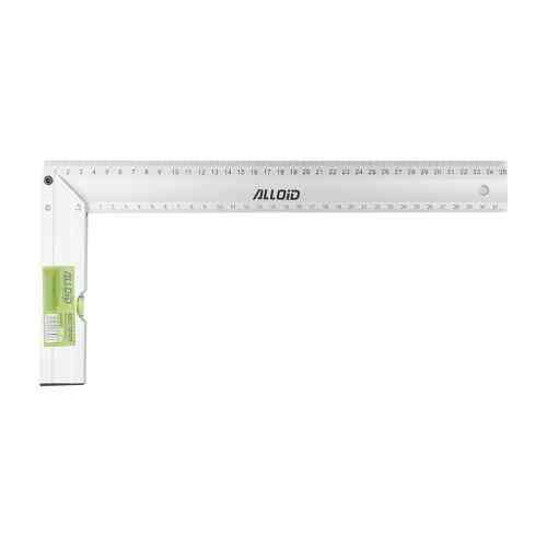 Косинець будівельний алюмінієвий, 350мм з рівнем Alloid Одеса