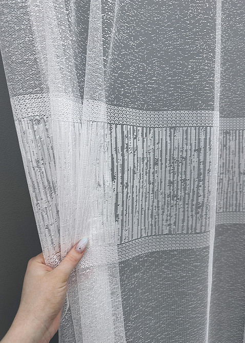Тюль VR-Textil 1628т Жаккард Белый 300х270 см (42-0571) Киев - изображение 6