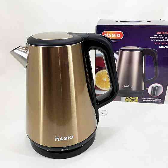Тихий побутовий чайник MG-971, Потужний електрочайник електричний, Ергономічний електричний чайник XR-46 Івано-Франківськ
