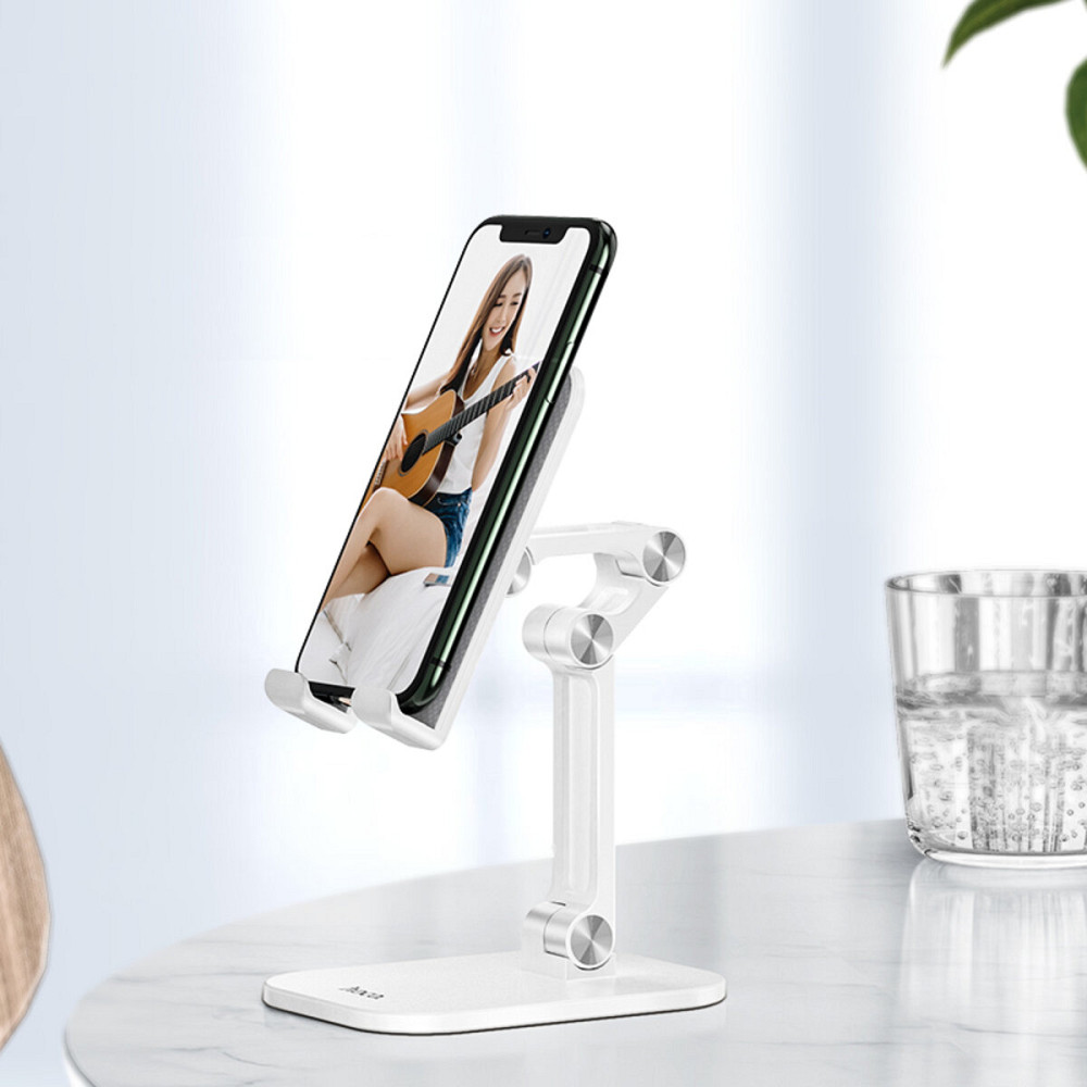 Тримач для мобільного HOCO PH34 Excelente double folding desktop stand White Київ - фото 2