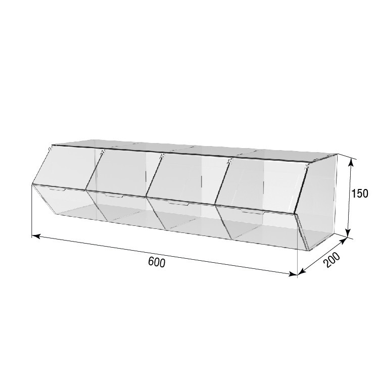 Диспенсер EKOSTAR для мармеладів, снеків, горіхів 4 комірки Київ - фото 5