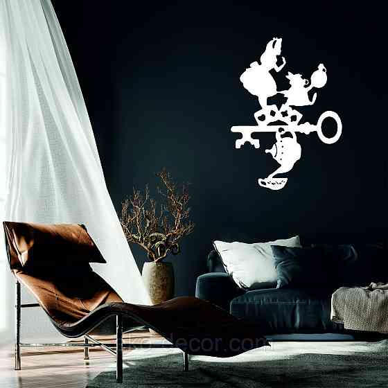 Декоративное настенное Панно «Алиса в стране чудес», Декор на стену 70*50 см, Белый Киев