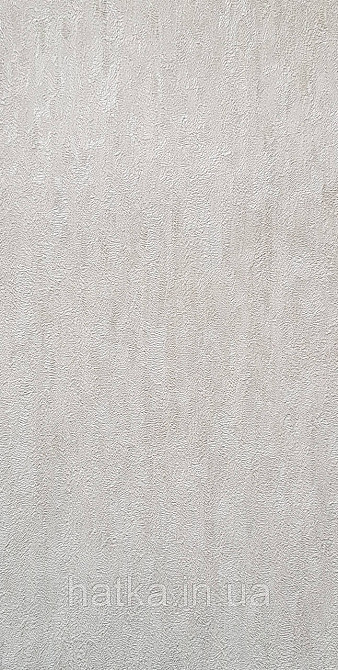 Шпалери вінілові на флізеліні Pera метрові під штукатурку структурні оксамит білі молочні срібло Київ - фото 1
