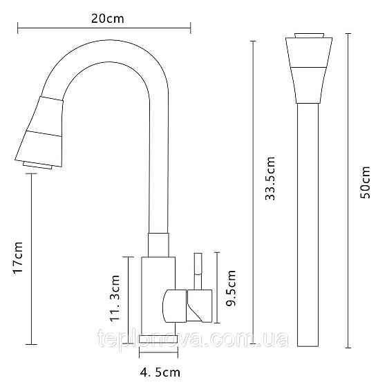 Змішувач для кухні Globus Lux Alpen SBT1-203SAK-G03 Чернівці