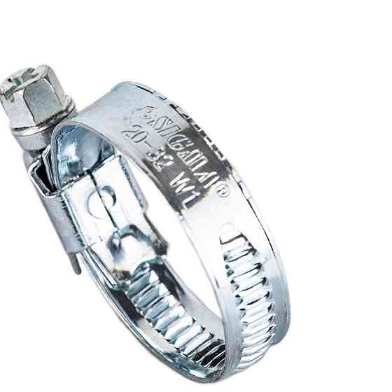 Хомут черв'ячний оцинкований 9 мм D20-32мм 25 шт. SIGMA (2511061) Київ