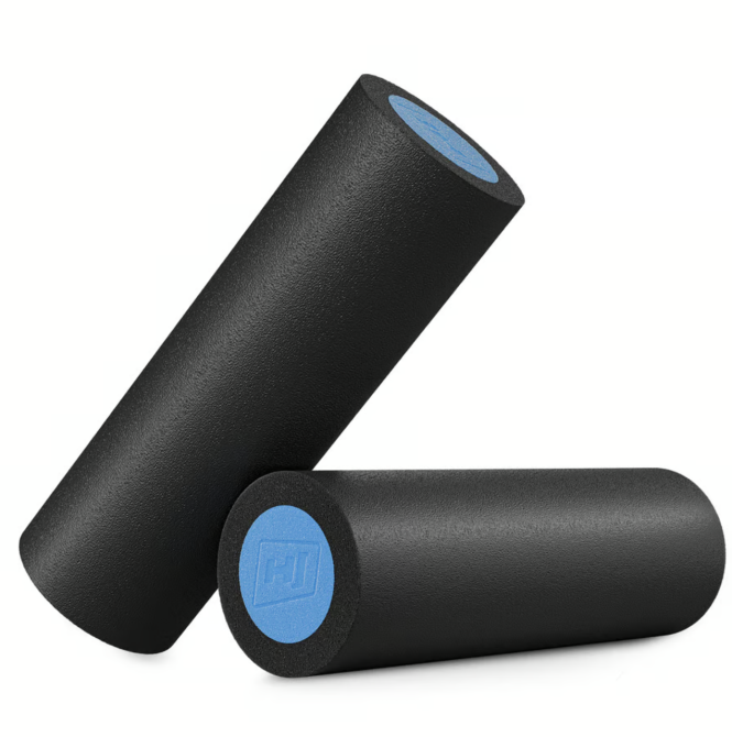 Масажний ролик (валик, роллер) Hop-Sport EPE 45см Чорно-блакитний Київ - фото 2