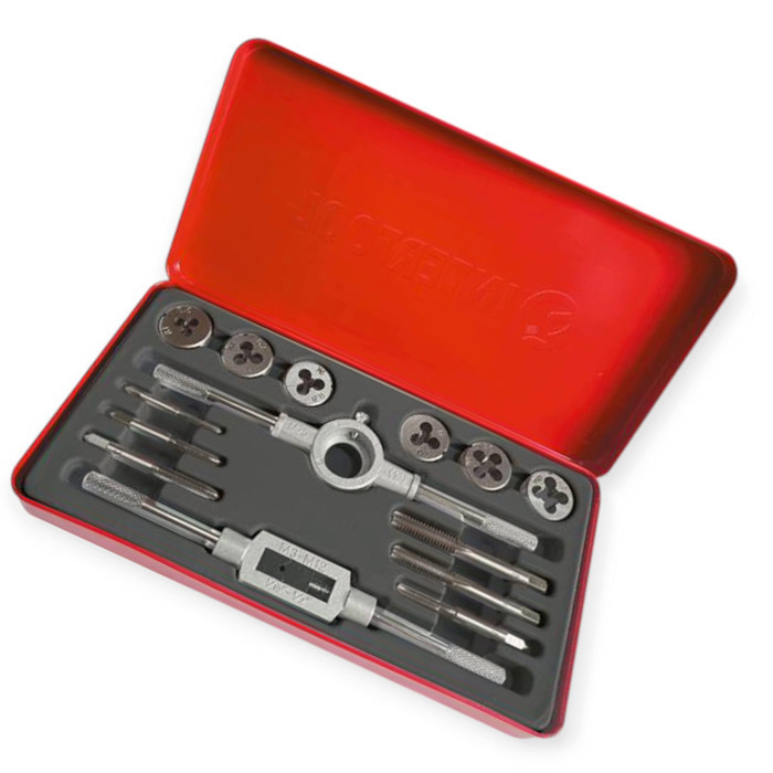 Набор плашек и метчиков 14 шт кейс металл. Мукачево - изображение 1