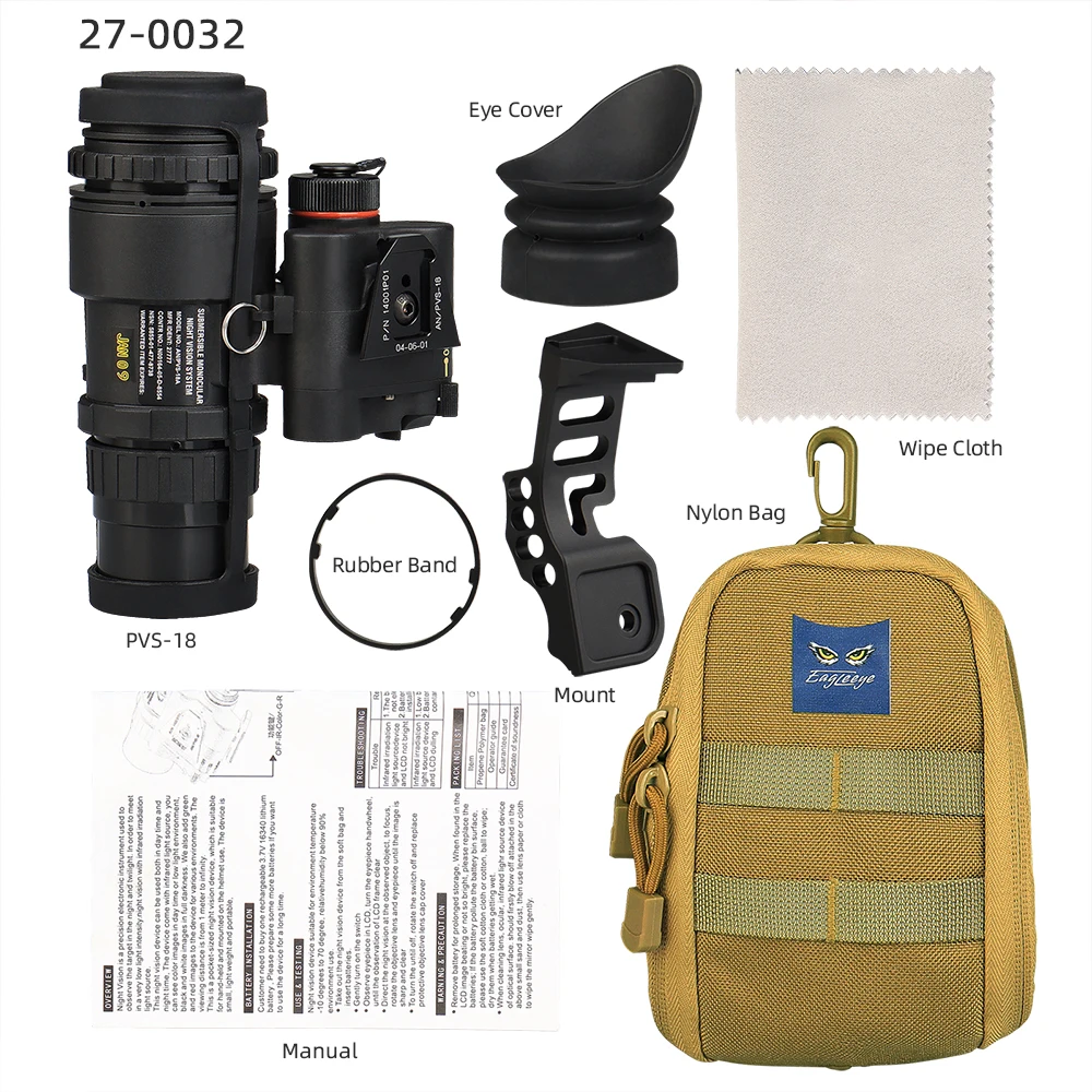 Прибор ночного видения PVS-18A1 USA с креплением Mount на шлем (длина волны 940нм) Винница - изображение 11