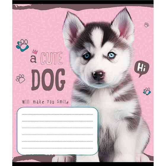 Зошит учнівський "Милий цуценя" 012-520132L-1 в лінію, 12 аркушів Вінниця