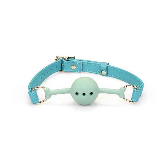 Кляп Liebe Seele Blue Lamb Leather Ball Gag with Velvet Lining Sex Aura Киев