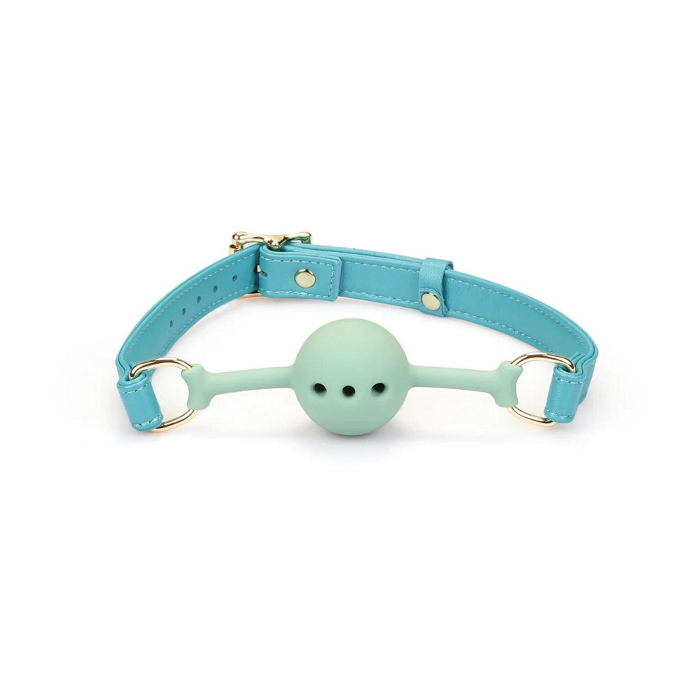 Кляп Liebe Seele Blue Lamb Leather Ball Gag with Velvet Lining Sex Aura Киев - изображение 2