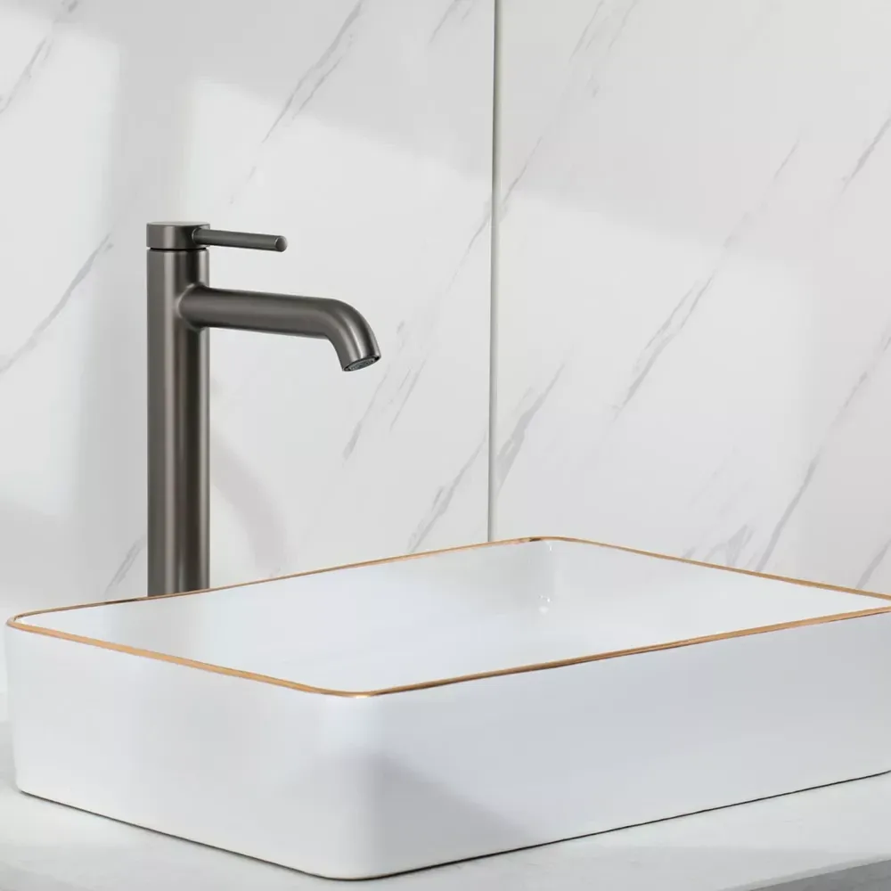 Змішувач для раковини високий Gappo G1006-29 графіт Київ - фото 2