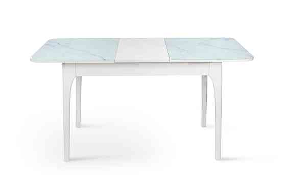 Стіл Фієста (110+35)*70, білий/мрамор білий Київ