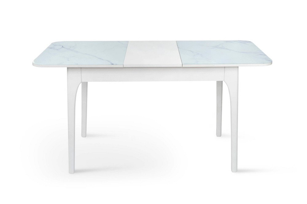 Стіл Фієста (110+35)*70, білий/мрамор білий Київ - фото 1