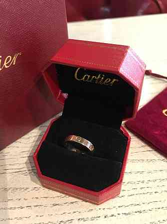 Cartier LOVE кільце в рожевому золоті тоненьке / Cartier кільце тонка Одеса
