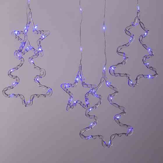 Гірлянда-штора LED "Зірка та Ялинка" 120 LED, 3х0,9 м Київ