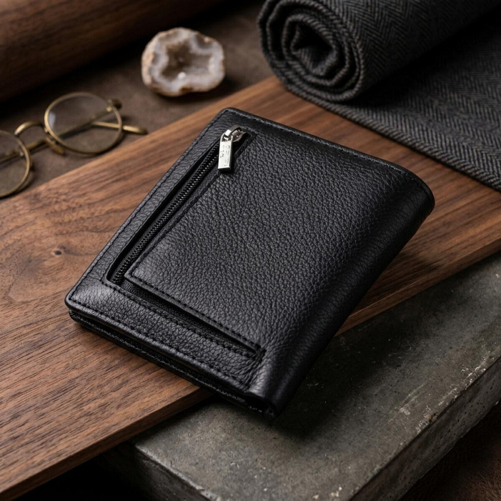 Женский кошелек в классическом черном цвете из натуральной кожи ST Leather 19466 Черный Киев - изображение 14
