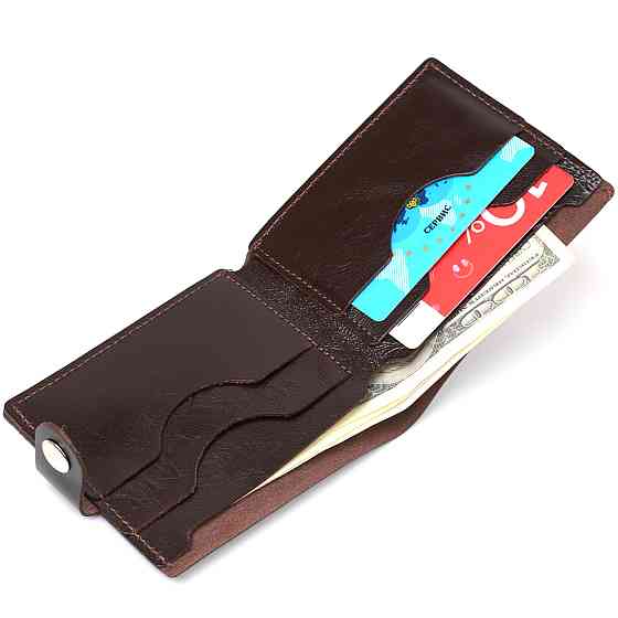 Универсальное мужское портмоне Shvigel 16464 Коричневый Киев