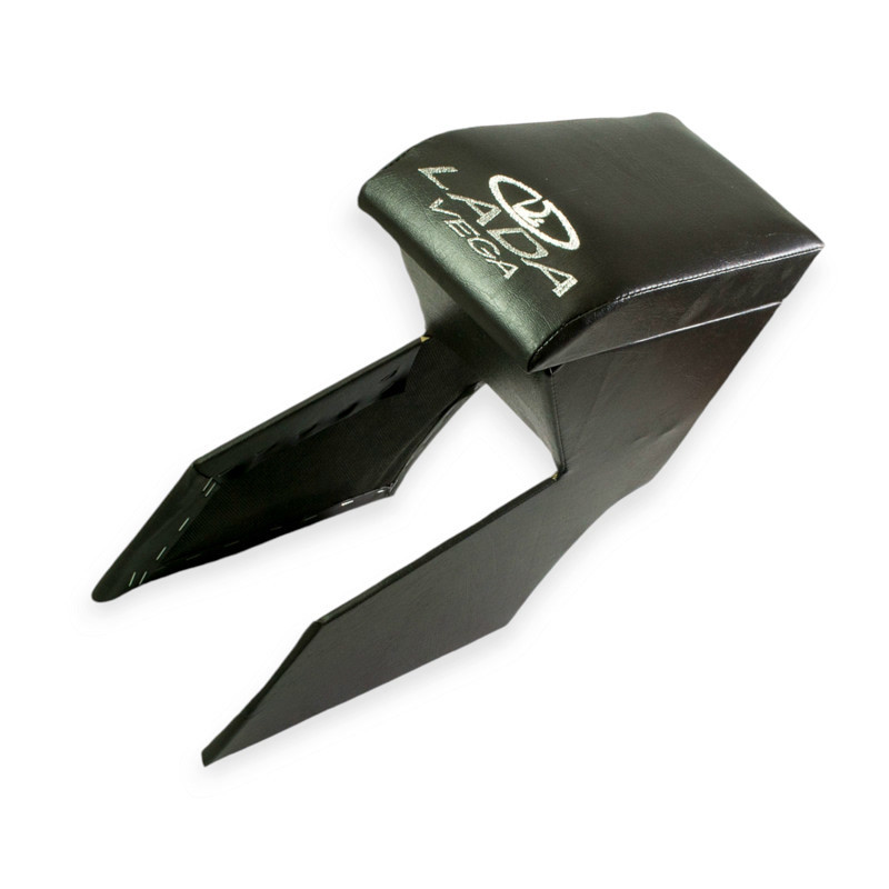 Подлокотник ваз 2110 черный с вышивкой (кожзам) Мукачево - изображение 1