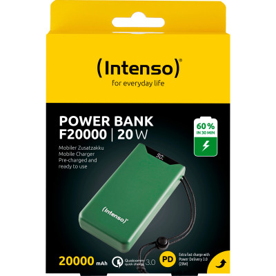 Батарея універсальна Intenso F20000 20000mAh PD/18W, QC3.0, green (7332057) Вінниця - фото 4