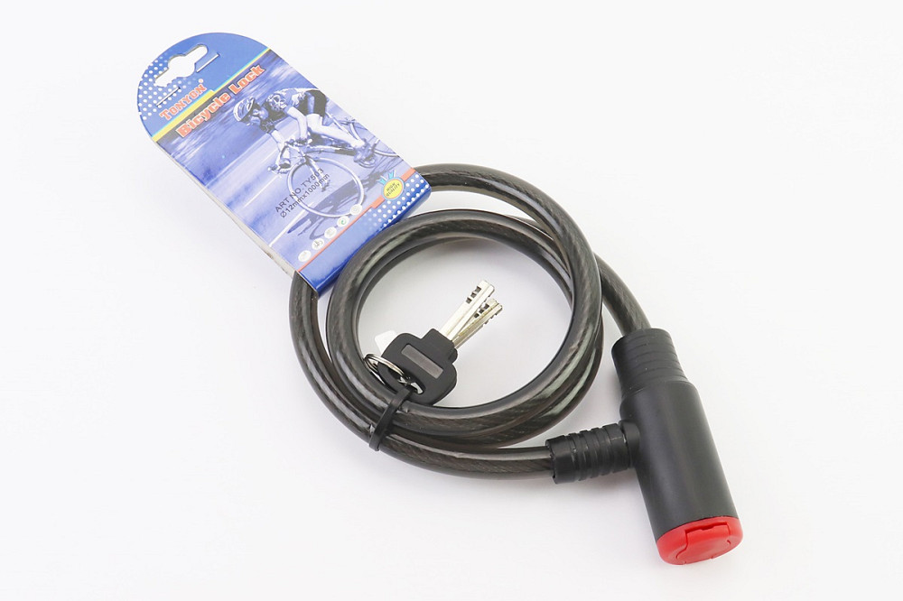 Замок протиугінний тросовий 1000х12мм під ключ, TY503 Киев - изображение 1