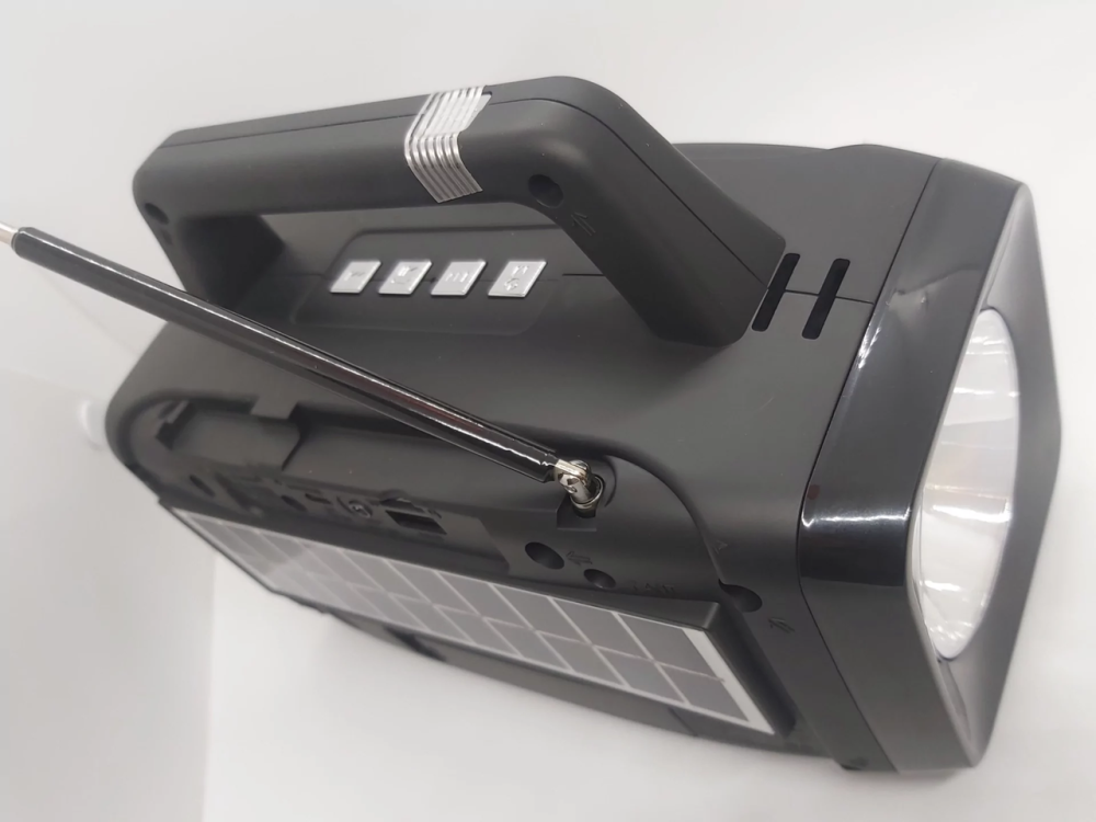 Радіоприймач на сонячній батареї + ліхтарик EPE FP-28-S (USB + microUSB + Bluetooth) Чорний Вінниця - фото 4