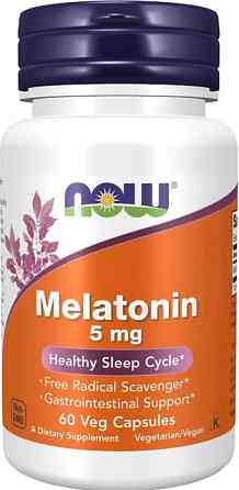 Мелатонін для сну Now Foods Melatonin 5 мг 60 вег капс Київ