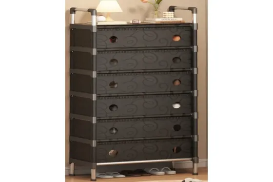 Полка для обуви SKLM-32-LT6205 черная 6 полок Коломия