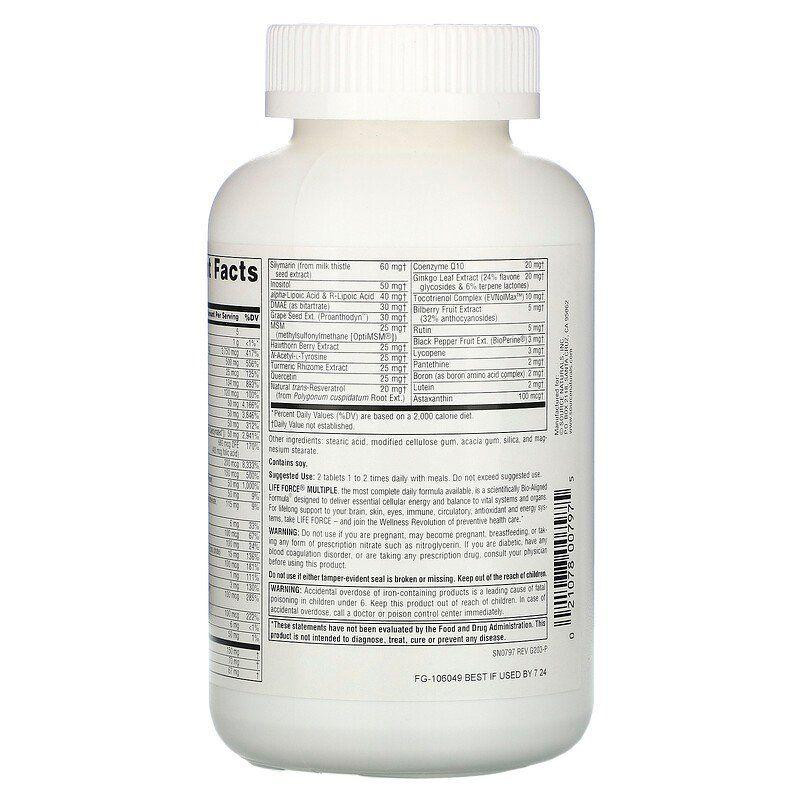 Мультивітаміни Source Naturals Life Force Multiple 120 таб Київ - фото 3