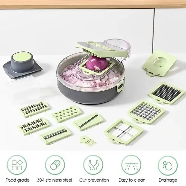Овощерезка с контейнером Vegetable Cutter 9 в 1 Коломия - фото 5