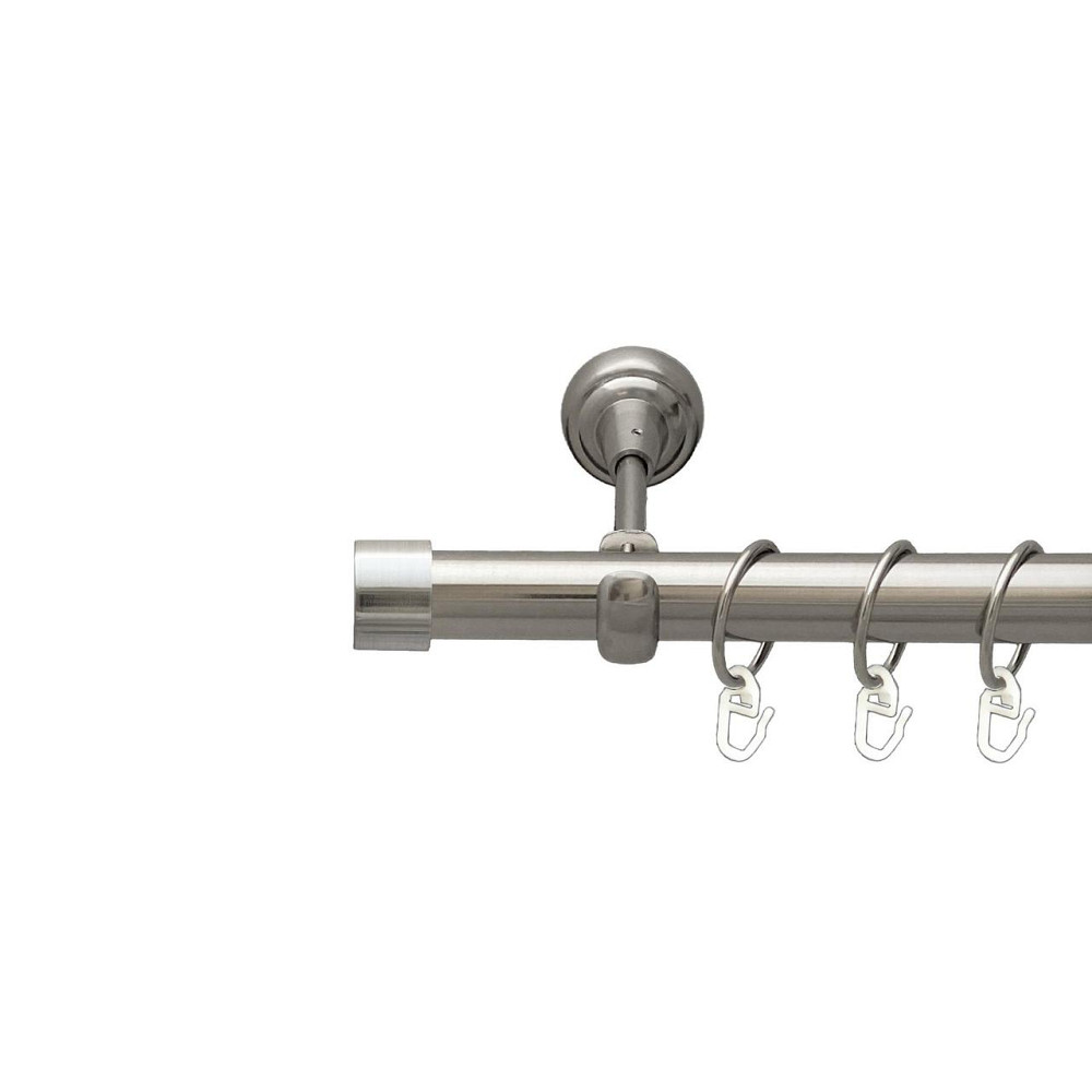 Карниз Orvit Заглушка металевий однорядний відкритий гладка труба кільце металеве Нержавіюча Сталь 25 мм 160 Львов - изображение 1