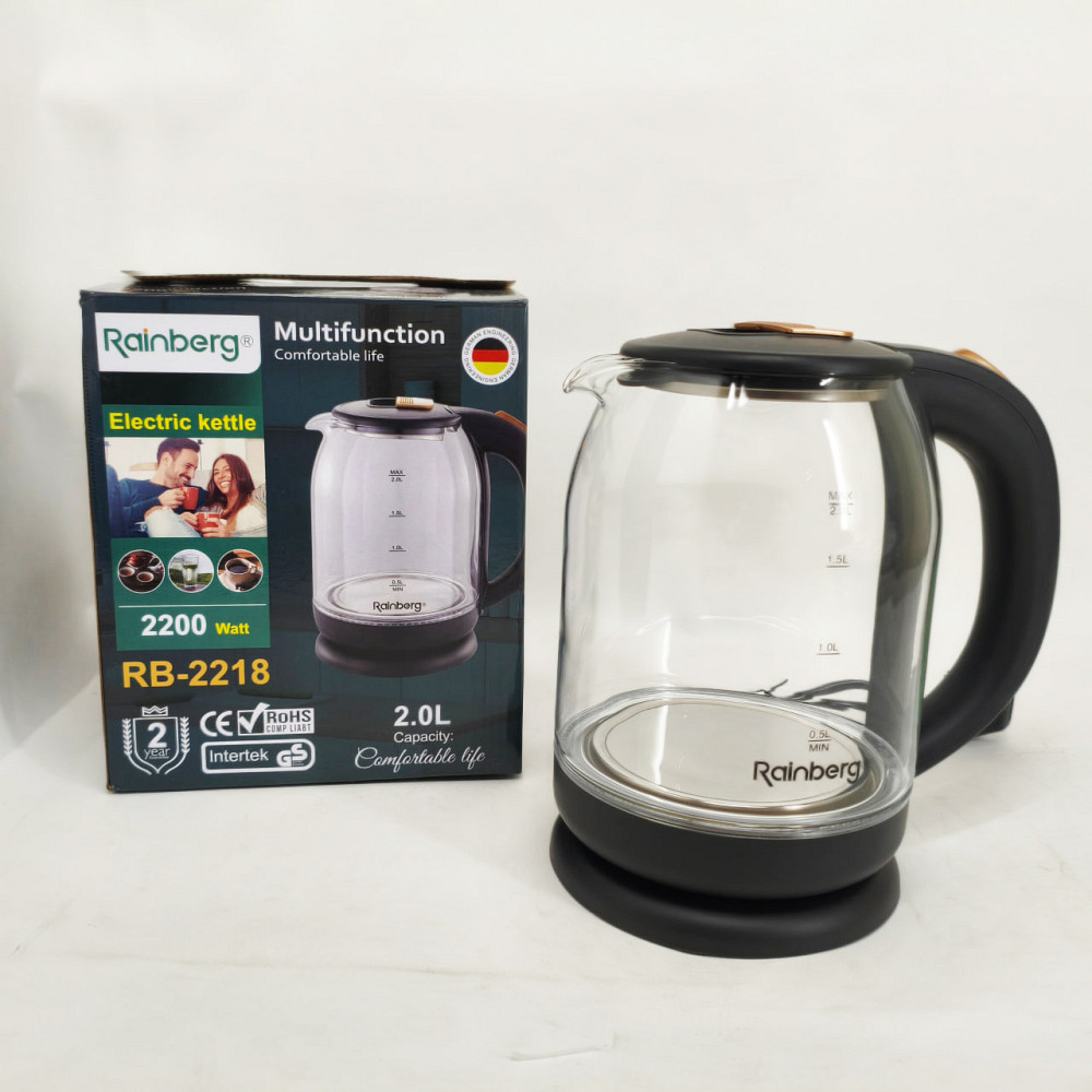 Безшумный электрочайник Rainberg, Хороший чайник для дома, Электрочайник стильный SL-94 Львов - изображение 2
