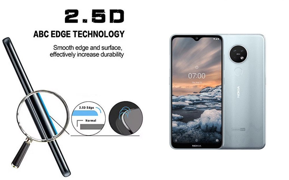 Защитное стекло ArmorGlass для Nokia 7.2 – устойчивое к царапинам и ударам Киев - изображение 2