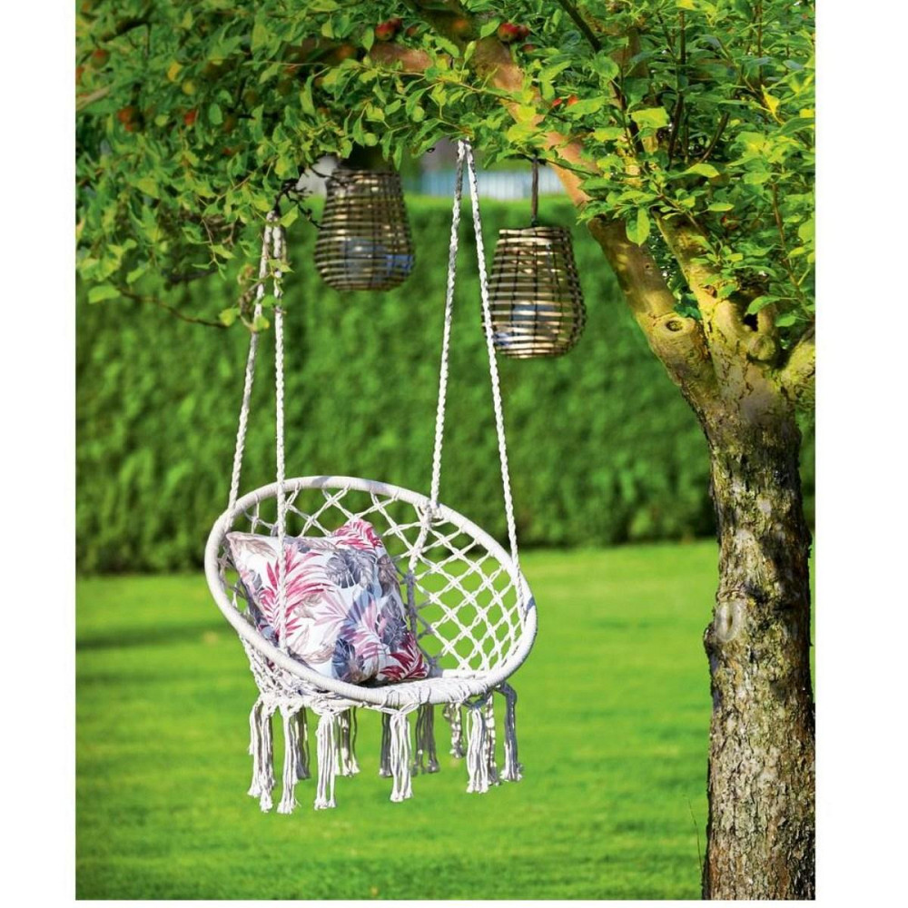 Подвесная веревочная качеля кресло 